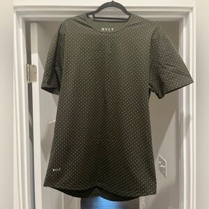 BYLT Drop Cut S/S Green Polka Dot Shirt